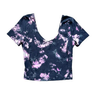 Lululemon Align‎ T-Shirt Circulate Tie Dye Mineral Blue Multi Blue Purple Size 6